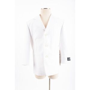 Adolfo Boys Suit Jacket Sport Coat Blazer Sz 5 White NWT